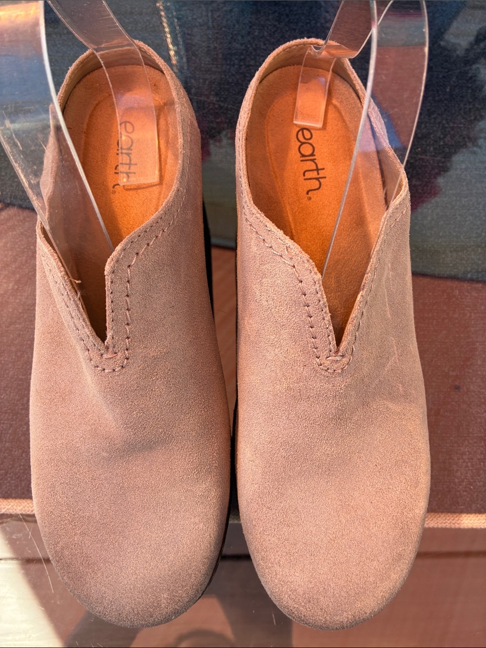 Earth kolia Taupe Suede Slip-On Mules